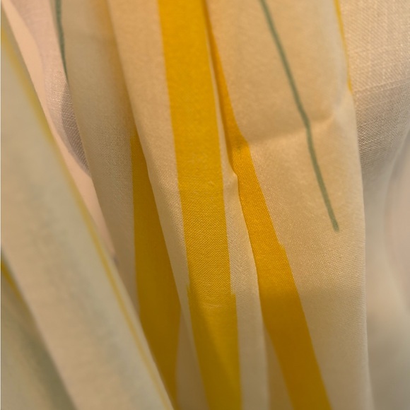 NWT Hermes Yellow and Green  cashmere bamboo striped Scarf - Picture 9 of 9